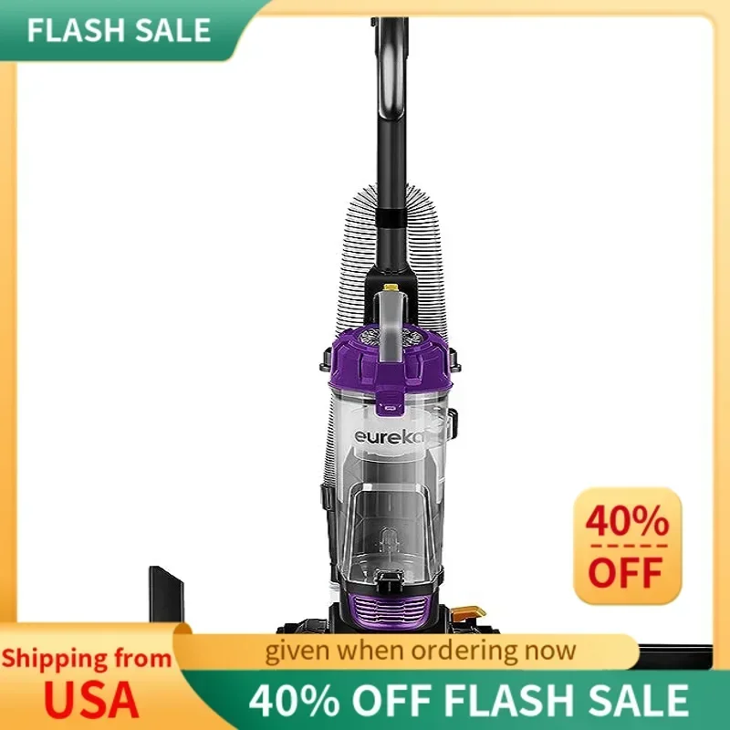 

QWEeureka NEU182B PowerSpeed Bagless Upright Vacuum Cleaner,Lite,Purple