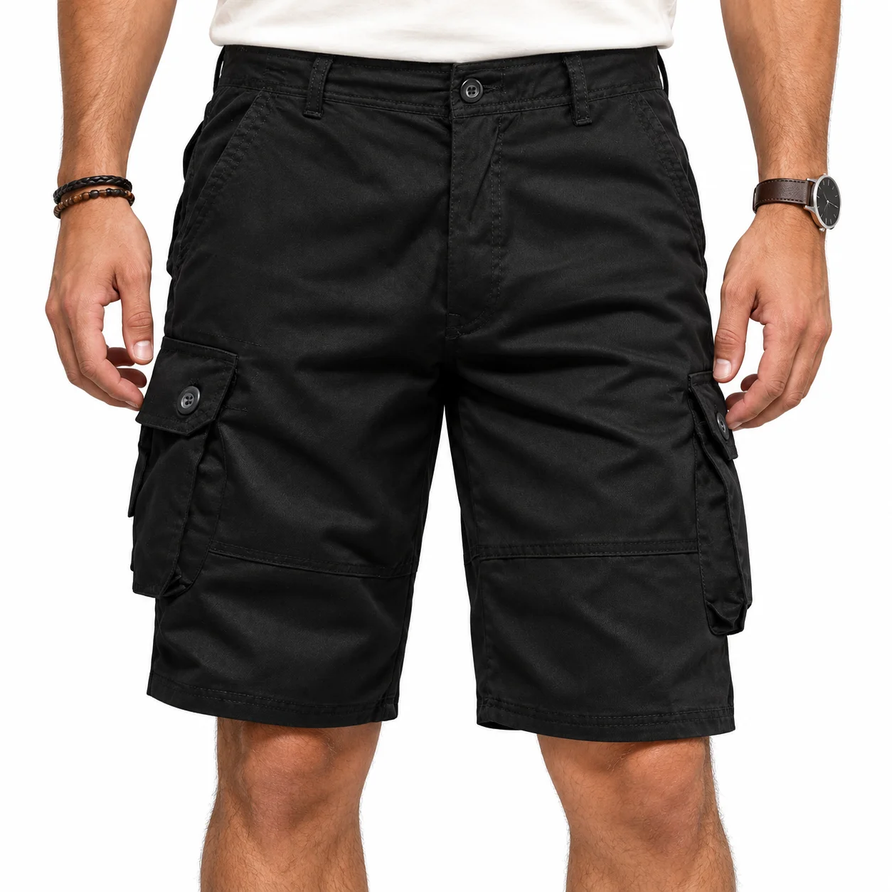 Men's Cargo Shorts Multi Pocket Utility Design for Summer Casual Daily Wear Weekend Travel Workwear Style Short Pants