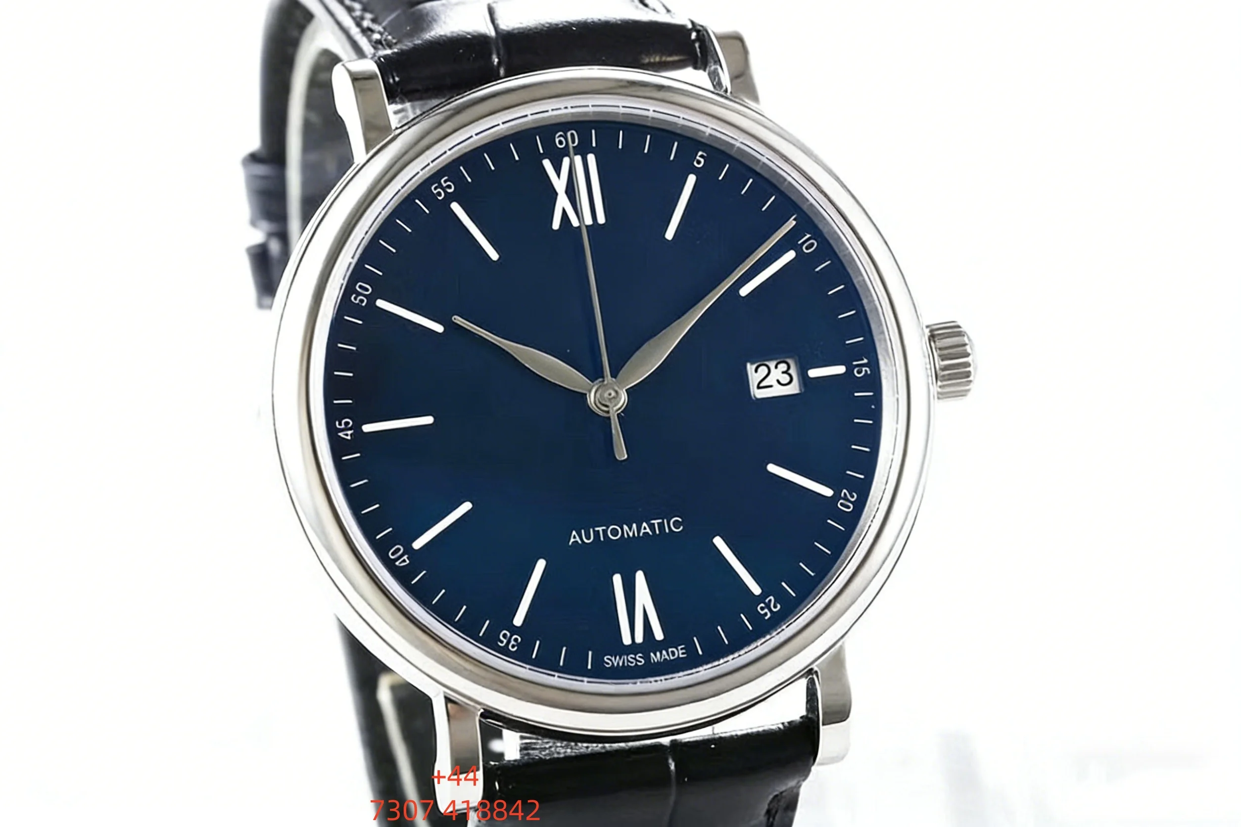 

Customized luxury men's watch, featuring a 40mm dial, calfskin strap, and 9015 automatic mechanical movement