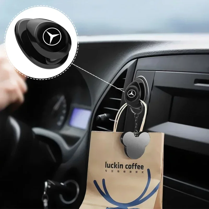 Auto Fastener Clip Vehicle Hooks For Bag USB Cable Storage Organizer Key Hanger For Mercedes benz GLK GLA w204 W251 W463 W176