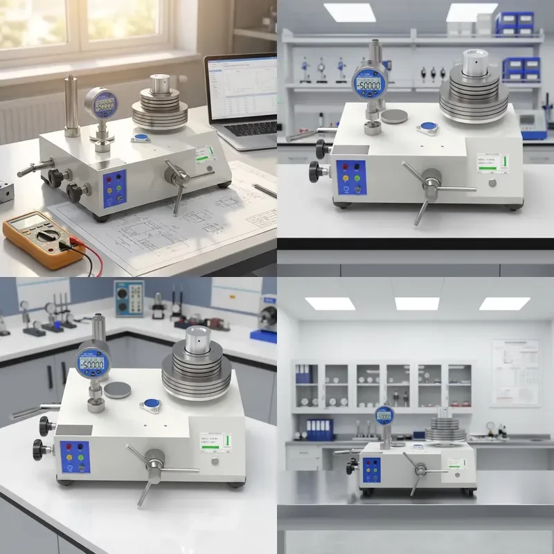 for High-precision Rotating Piston Pressure-balanced 0.02% Digital Static Weight Tester with Electrical Measurement Function