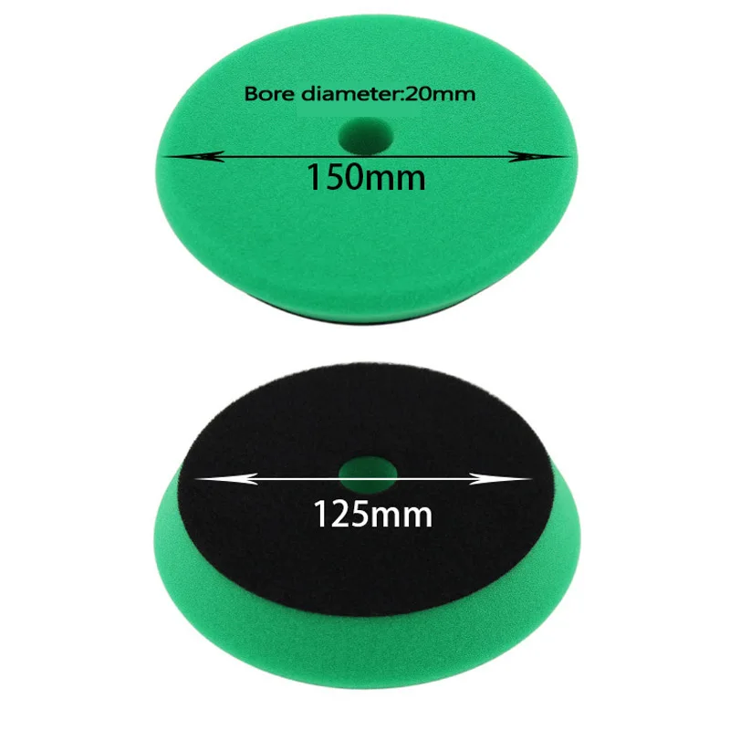 3PCS 5 Inch Bevel Edge Polish Pad Different Hardness Sponge Polishing 150mm Car Sponge Pad For Dual Action Polisher