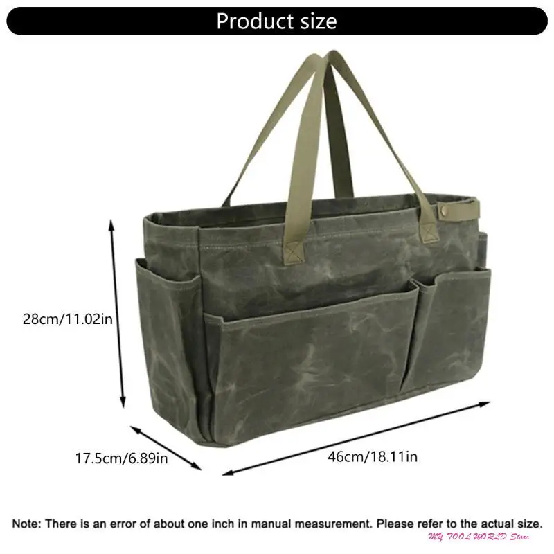 

Canvas Camping Gear Organizers Bag with Comfortable Handle for Camping Cookware A2BB