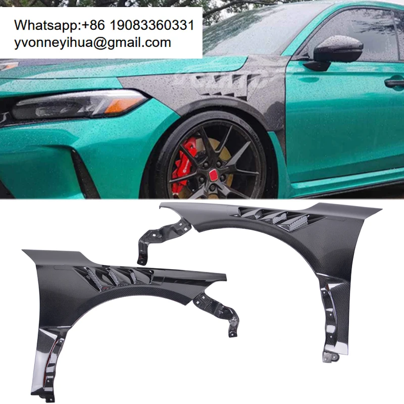 

For Honda For Civic 11th Gen Fe1 2021-2024 Auto Parts Carbon Fiber Replacement Front Vented Fenders