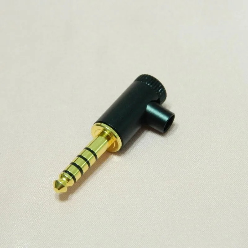 3Pcs HiFi 구리 4.4mm 4.4 밸런스드 골드/실버 도금 플러그 수리 헤드폰 오디오 플러그 커넥터 L 모양 90도 직각