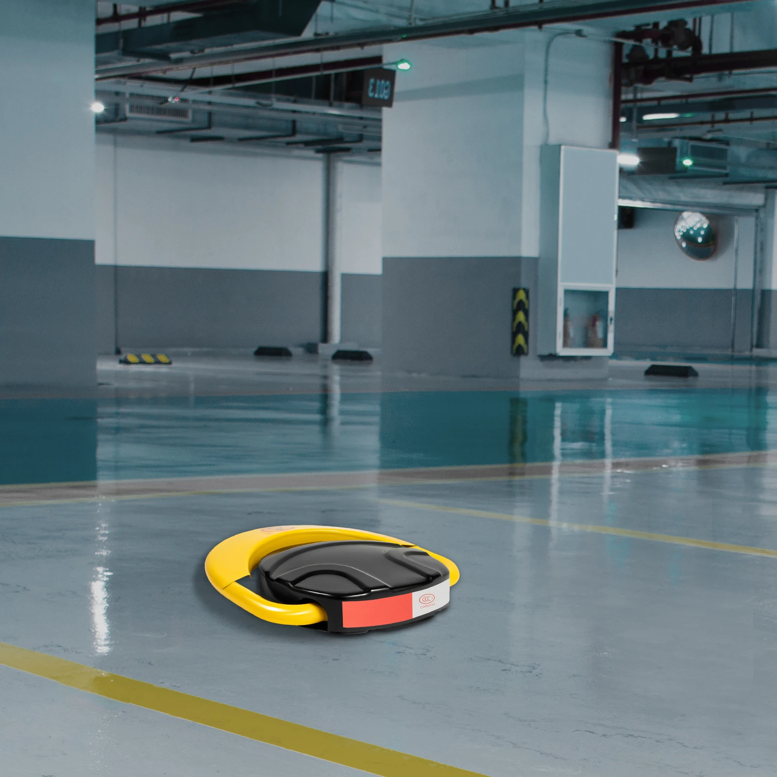 รั้วกั้นที่จอดรถแบบควบคุมระยะไกล, รั้วกั้นที่จอดรถแบบพับได้พร้อมแบตเตอรี่, หมุนได้ 180 องศา, ระบบเตือนภัยในตัว