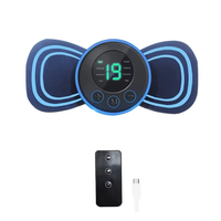 Mini Rechargeable Neck Massager Portable Electric Neck Massage Cervical Massage Patch 8 Modes 19 Level Relieve Muscle Fatigue