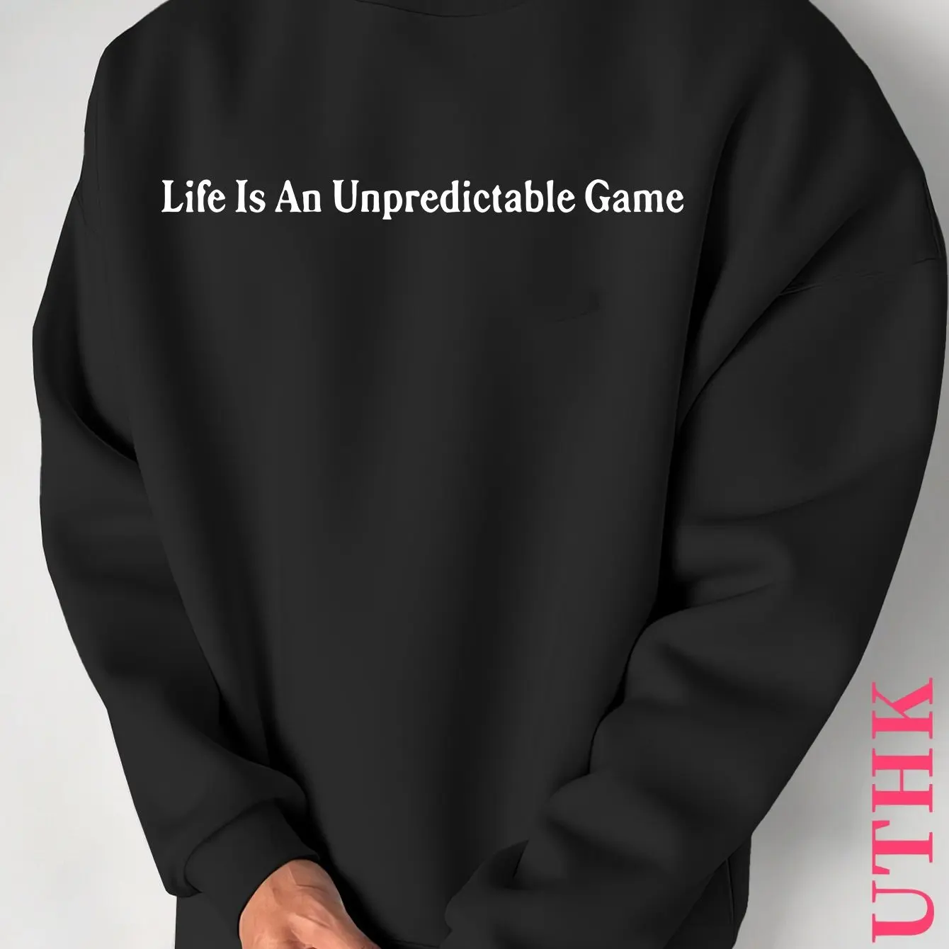 

Letter Pattern Print Autumn and Winter Men's and Women's Long Sleeved Sportswear Sweatshirt Casual Loose Outdoor Street Sports