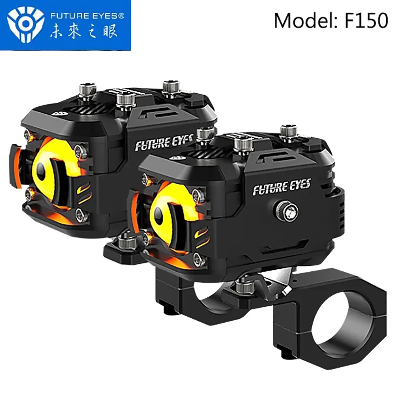 Future Eyes F150 Motorcycle Fog Lights Wireless Switch Ultra Bright Lamp Offroad Vehicle Auxiliary Road Spotlight Tangent Light