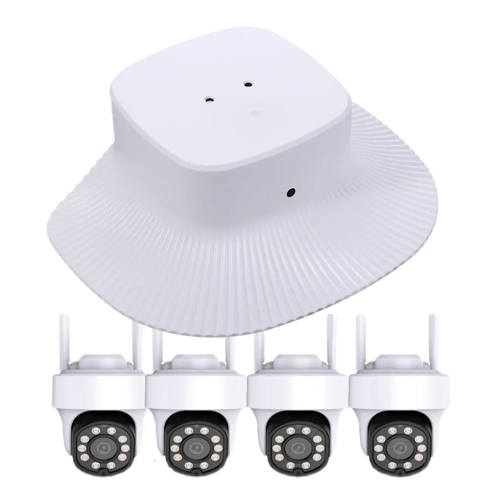 White Security Camera Cover Wall Mounted Dustproof Weatherproof Cover UV-proof Weather Resistant Protective Cover for Eufy S340