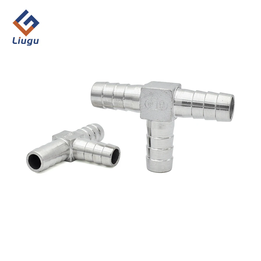 

Hose Barb T Tee Connector 304 Stainless Steel, 6/8/10/12/13/14-25mmPagoda Hose Tail Barb Pipe Fitting for Water, Gas & Air Hose