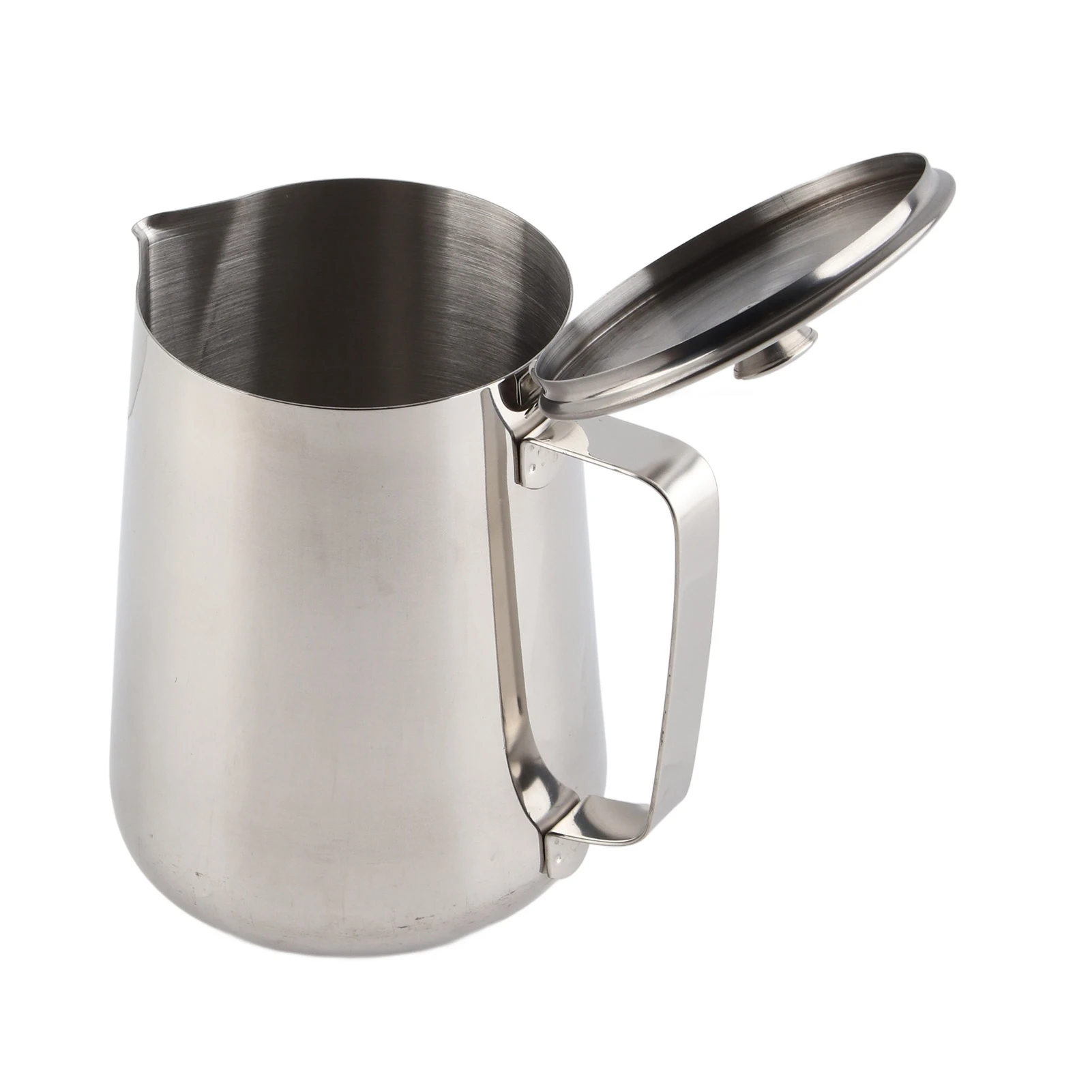 350/600/1000/2000/25000ml Milk Jugs with Lid Stainless Steel Milk Craft Frothing Pitcher Coffee Latte Frothing Art Mug Cup