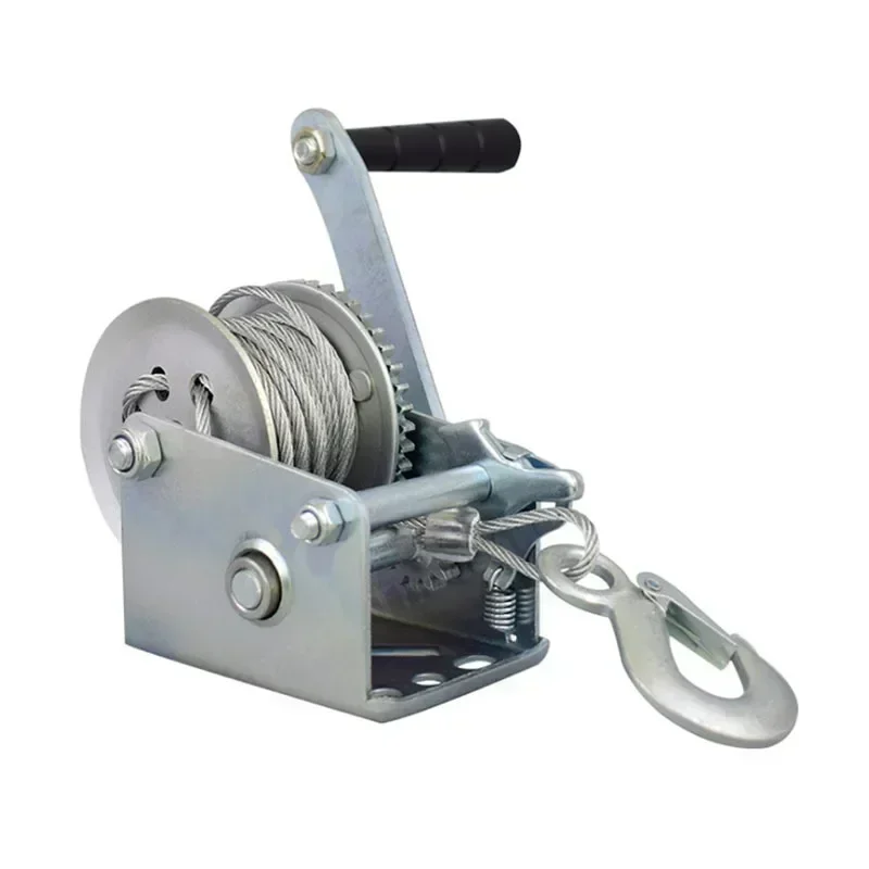 Hand Winch 600-3000 Pounds Manual Winch Wire Rope Traction Hoisting Winch Complete Specifications Printing Hoist Small Household