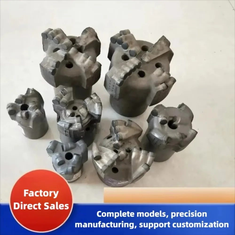 PDC Polycrystalline Diamond Compact Core Bit Three Blades Drill Head For Mine Water Well Anchor Hole Drilling
