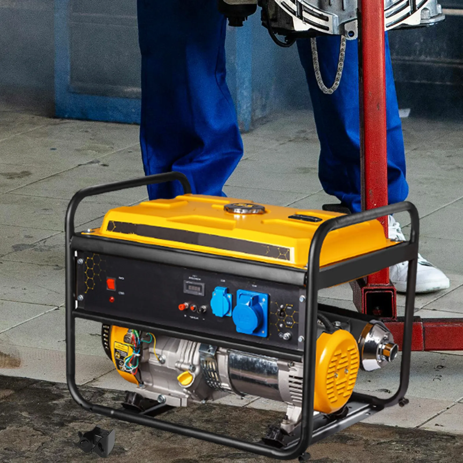 

4Pcs Generator Shock Absorber Feet Rubber Iron Motor Mounts Stable Anti Vibration Replacement Generator Support Cushioning