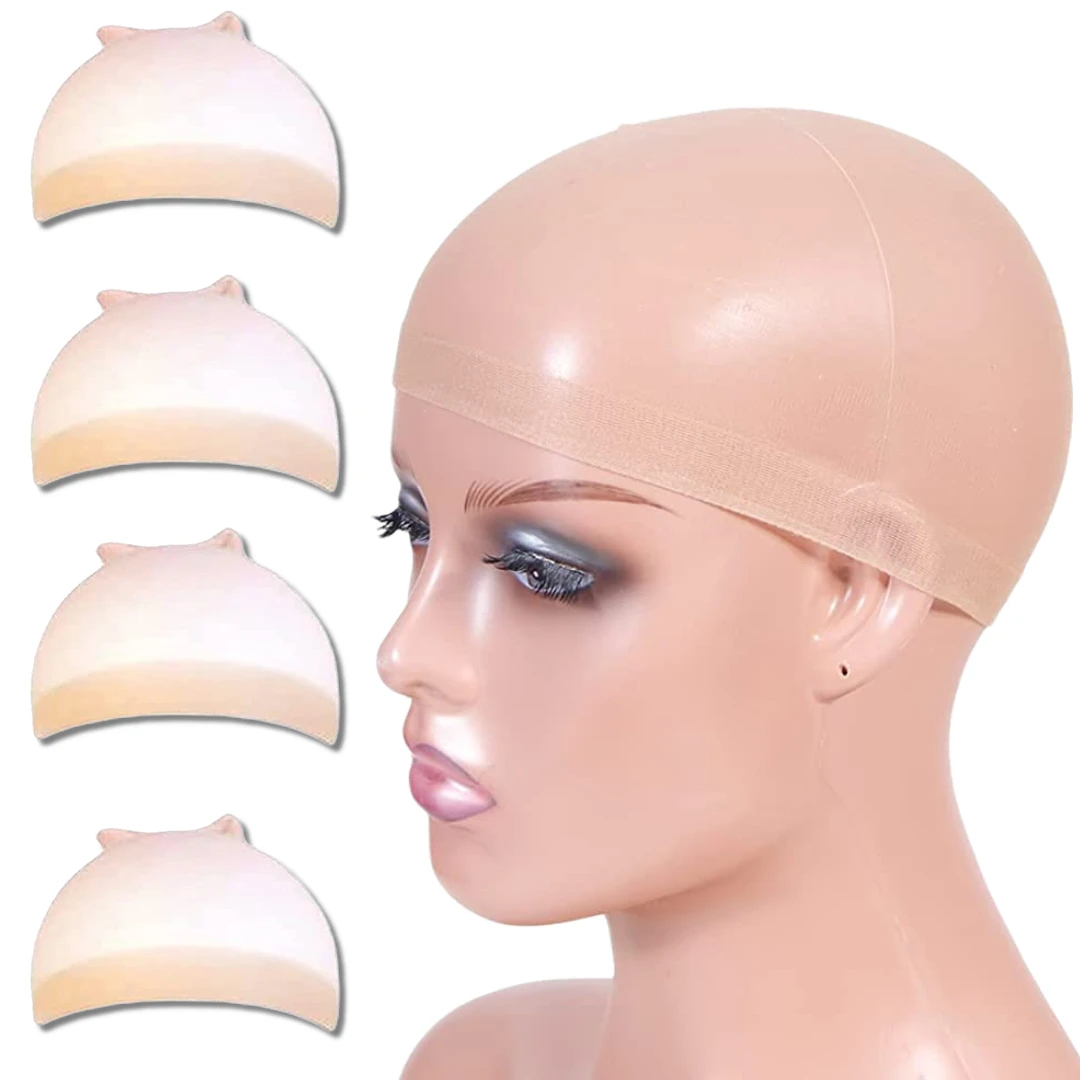 Gorro elástico para peluca HD, malla elástica, medias de nailon para pelucas, redes de pelo transparentes para mujeres, asegura tu cabello barato