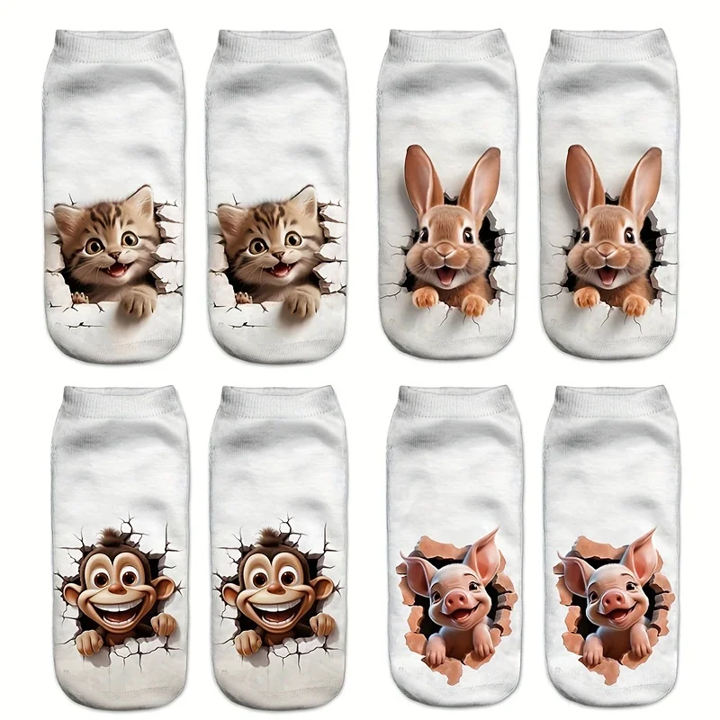 4 ΠΏΠ°ΡΡ Π½ΠΎΡΠΊΠΎΠ² Ρ 3D-ΠΏΡΠΈΠ½ΡΠΎΠΌ ΠΈ ΡΠΈΡΡΠ½ΠΊΠΎΠΌ Π³ΠΎΠ»ΠΎΠ²Ρ ΠΊΡΠΎΠ»ΠΈΠΊΠ° ΠΈ ΠΊΠΎΡΠΊΠΈ, ΡΠ½ΠΈΡΠ΅ΠΊΡ, ΠΏΠΎΠ΄Ρ
ΠΎΠ΄ΡΡ Π΄Π»Ρ Π²ΡΠ΅Ρ
ΡΠ΅Π·ΠΎΠ½ΠΎΠ². 4 ΠΏΠ°ΡΡ Π½ΠΎΡΠΊΠΎΠ² Ρ 3D-ΠΏΡΠΈΠ½ΡΠΎΠΌ ΠΈ ΡΠΈΡΡΠ½ΠΊΠΎΠΌ Π³ΠΎΠ»ΠΎΠ²Ρ ΠΊΡΠΎΠ»ΠΈΠΊΠ° ΠΈ ΠΊΠΎΡΠΊΠΈ, ΡΠ½ΠΈΡΠ΅ΠΊΡ, ΠΏΠΎΠ΄Ρ
ΠΎΠ΄ΡΡ Π΄Π»Ρ Π²ΡΠ΅Ρ
ΡΠ΅Π·ΠΎΠ½ΠΎΠ².