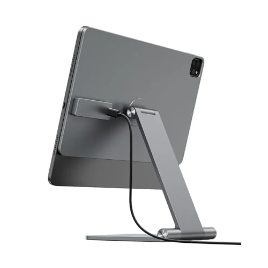 

Магнитная беспроводная зарядная подставка для iPad Pro/Air 11 M2, складной держатель для планшета из алюминиевого сплава, регулируемое крепление для стола