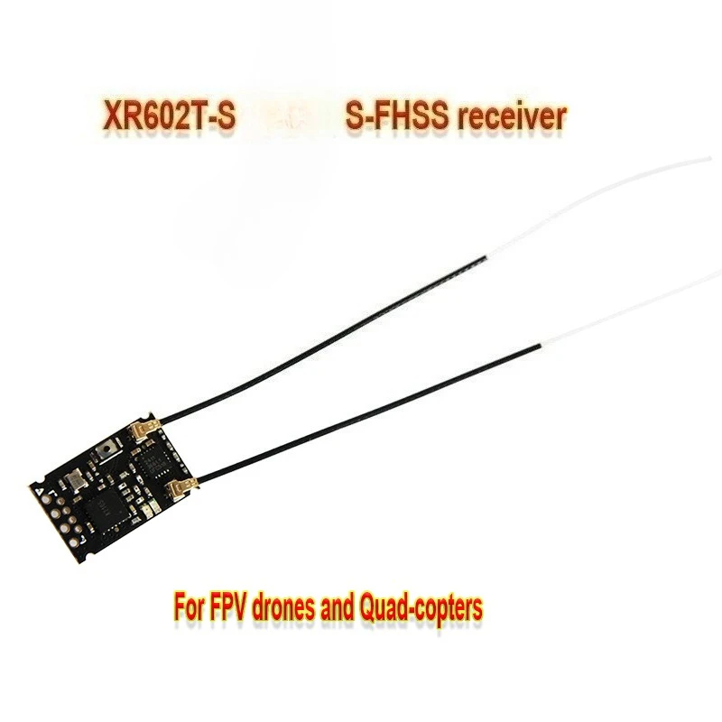 XR602T-S Micro Receiver 8CH for Futaba S-FHSS, Works with F4 F7 Flight Controller, RSSI Output for FPV Quad Models