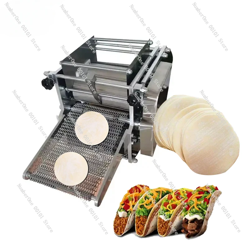 Full Automatic Industrial Flour Corn Mexican Tortilla Taco Roti Maker Press Bread Grain Product Tortilla Making Machine