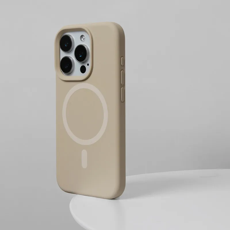 Magnetische Einfarbige Flüssigsilikon-Hülle für MagSafe Handyhülle für iPhone 17 18 Pro Max 16 15 14 13 Kabelloses Laden Weiche Hülle – Detail 11