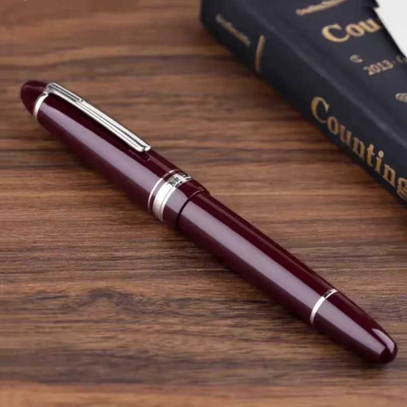 MAJOHN P136 Metal Copper Piston Fountain Pen EF 0.4mm F 0.5mm M Nibs School Office Supplies Student Writing Gifts Pen Stationery image 3