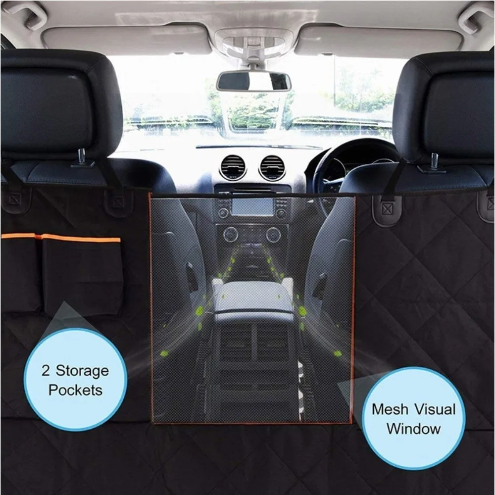 

Waterproof Pet Dog Car Seat Cover with Visual Mesh Window Safety Backseat Transportation Protectors Mat Wear-Resistant Non-slip