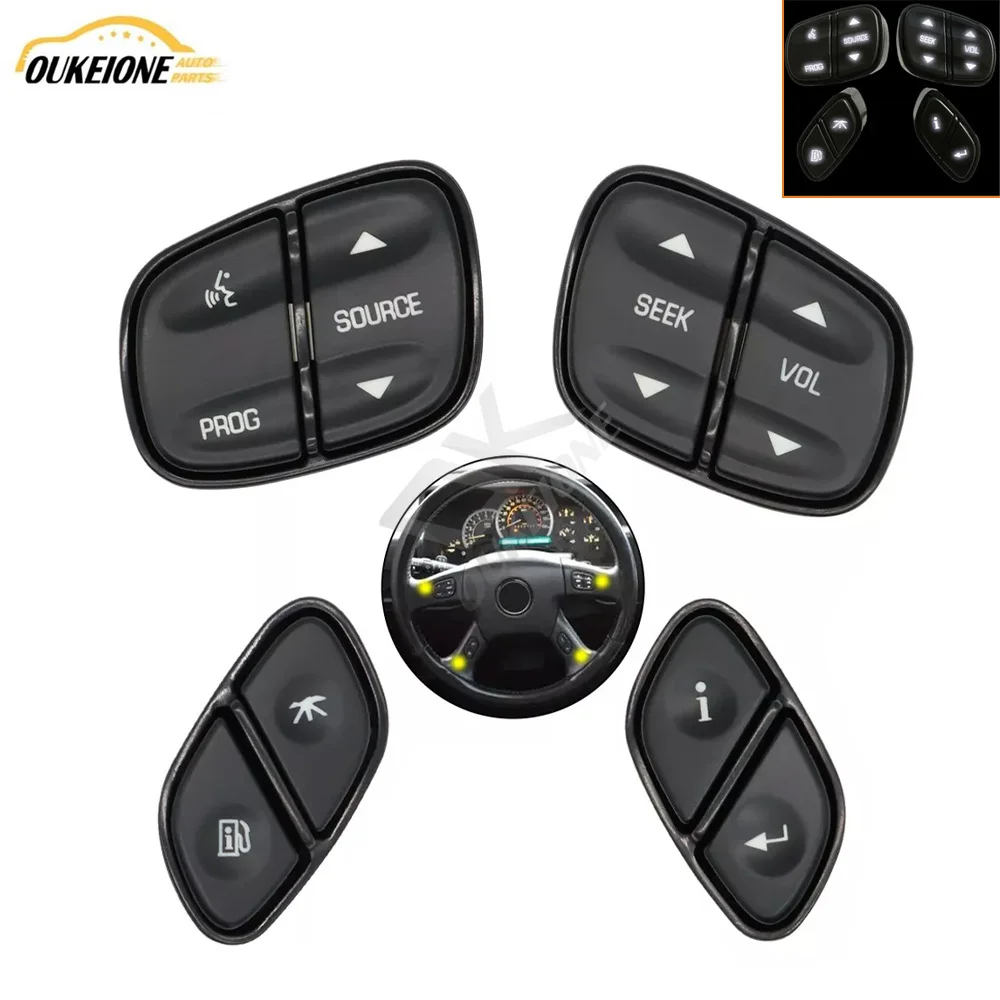 

Светодиодный светильник на руле, радиоисточник, кнопка переключения для Hummer H2 Buick Rainier Chevrolet Tahoe GMC Yukon 2003-2006