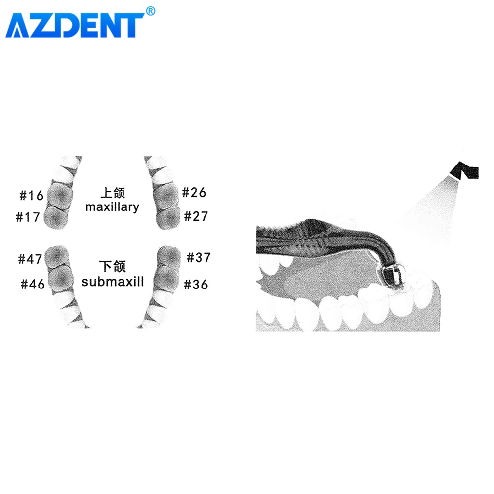 Zestaw do estetycznego druku tylnych zębów dentystycznych AZDENT 1 narzędzie z 16-miębiami formy materiał stomatologiczny dla dentystów