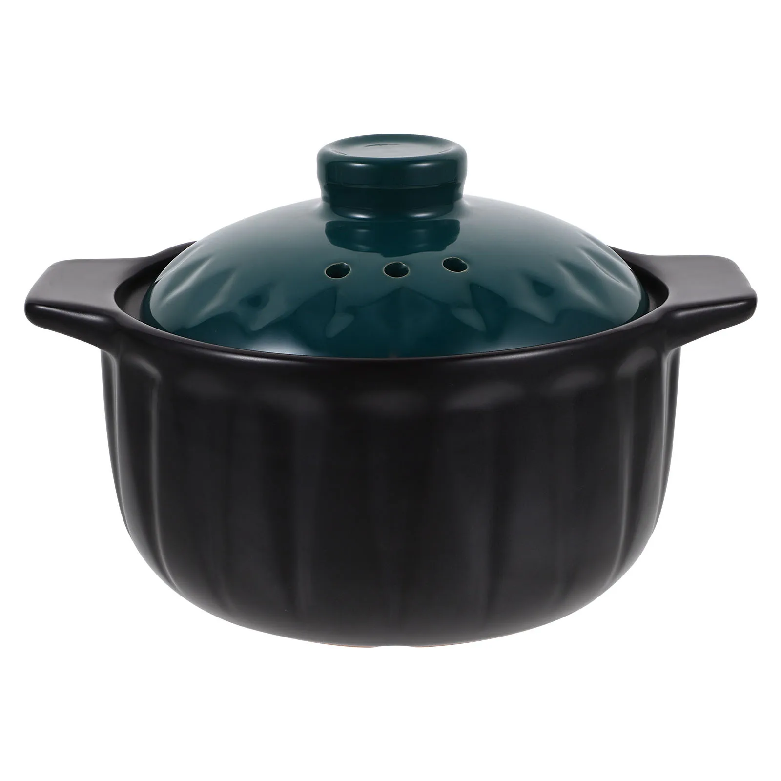 وعاء الحساء السيراميك 1 قطعة مقبض خزفي غير لاصق مطعم المنزل وعاء الطبخ خزفي السيراميك