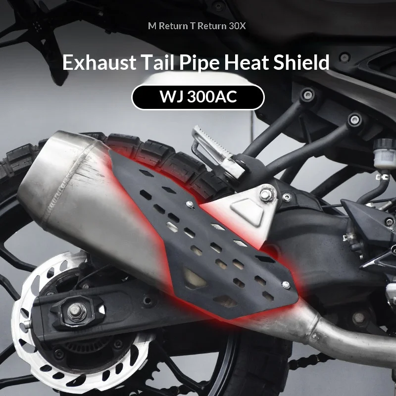 【Premium】For VOGE 300AC Modified Parts: Exhaust Pipe Heat Shield, Stainless Steel Insulating Decorative Cover, Vintage Protectiv