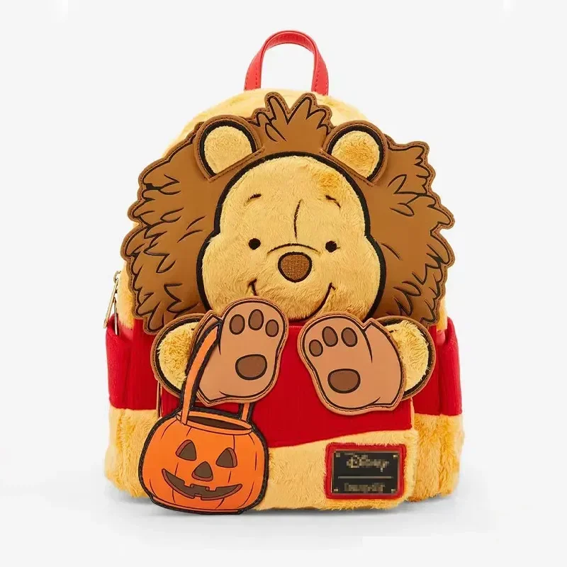 Disney Winnie The Pooh New Mini Plush Backpack Brand Fashion Women's Backpack Cartoon  School Bag High Quality Festival Gift