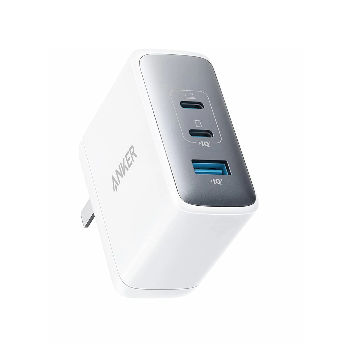 Anker 100W USB C Charger Block(GaN II) 3 Port Fast Compact Wall Charger for MacBook