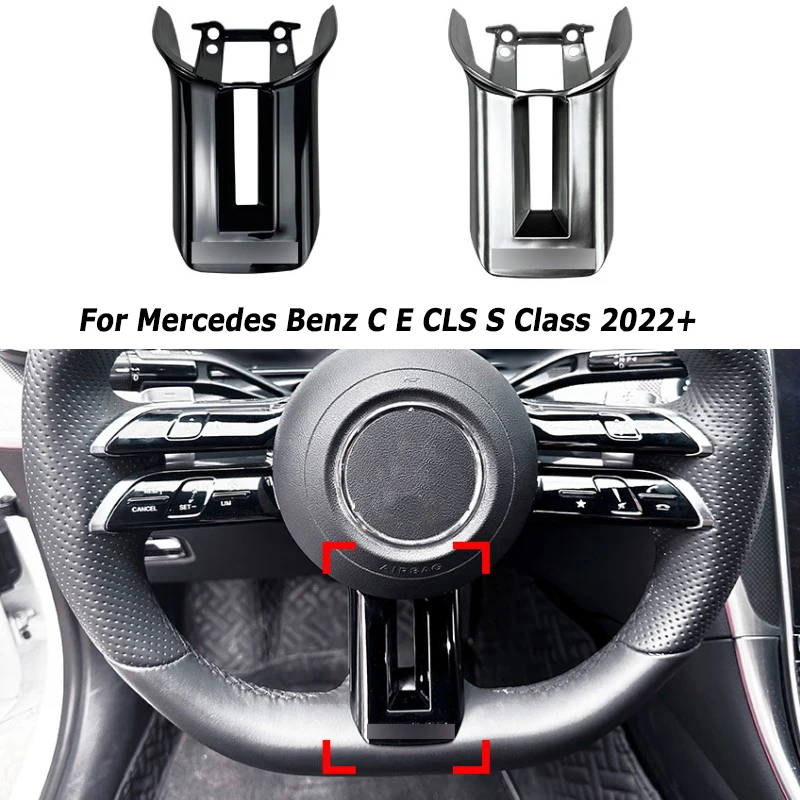 Car Steering Wheel Cover for Mercedes Benz C E CLS S Class W206 W213 C257 W223 AMG 2022+ Frame Car Accessories Aftermarket