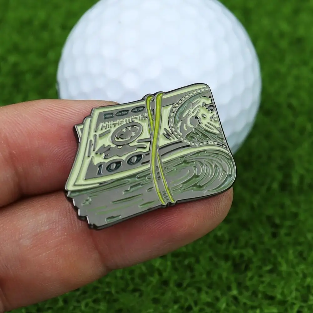 Clip de chapeau marqueur de balle magnétique Kirsite facile à enlever Clip de chapeau magnétique Dollar Unique Dollar américain Clip de chapeau de Golf ceinture de Golf