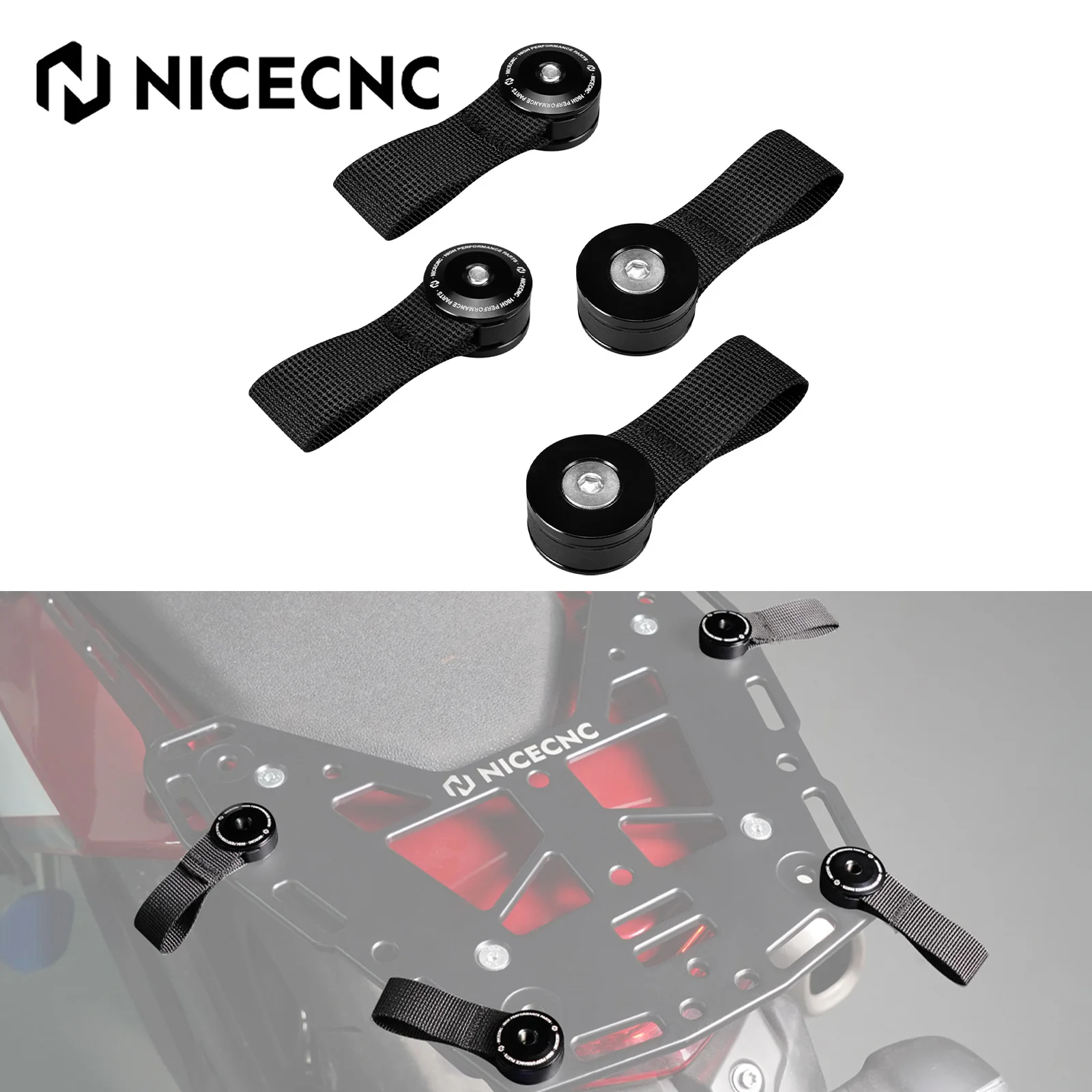 

Rear Luggage OS-Rack Loops 6mm Holes For Yamaha Tenere 700 KTM 690 Enduro R 790 890 Adventure Honda Suzuki Kawasaki BMW Ducati