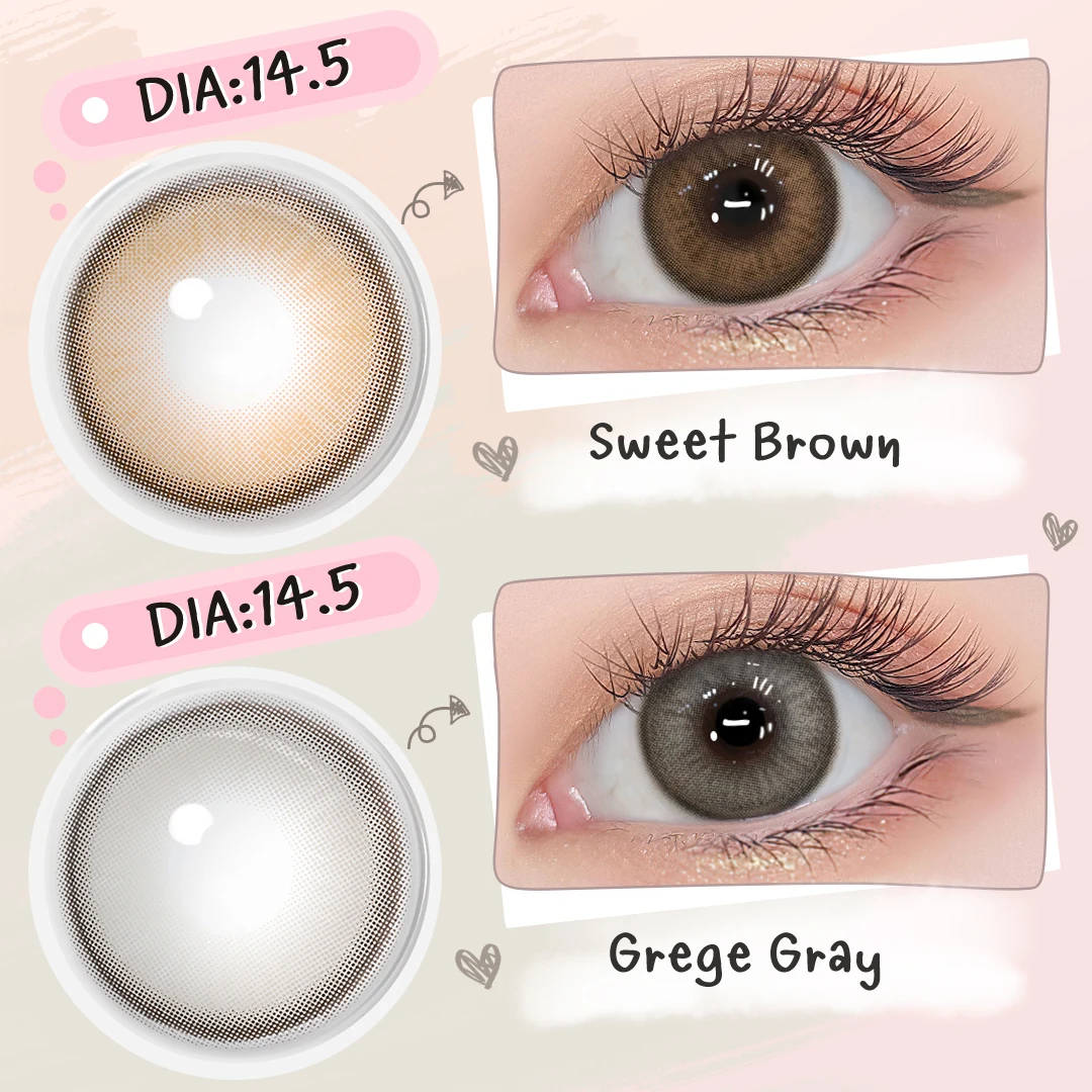 Hot! (0.00~-6.00) MAGISTER 14.5mm Enlarge Eyes Graduated Contact Lense With Diopters For Makeup Colored Eye Contacts 6 Months