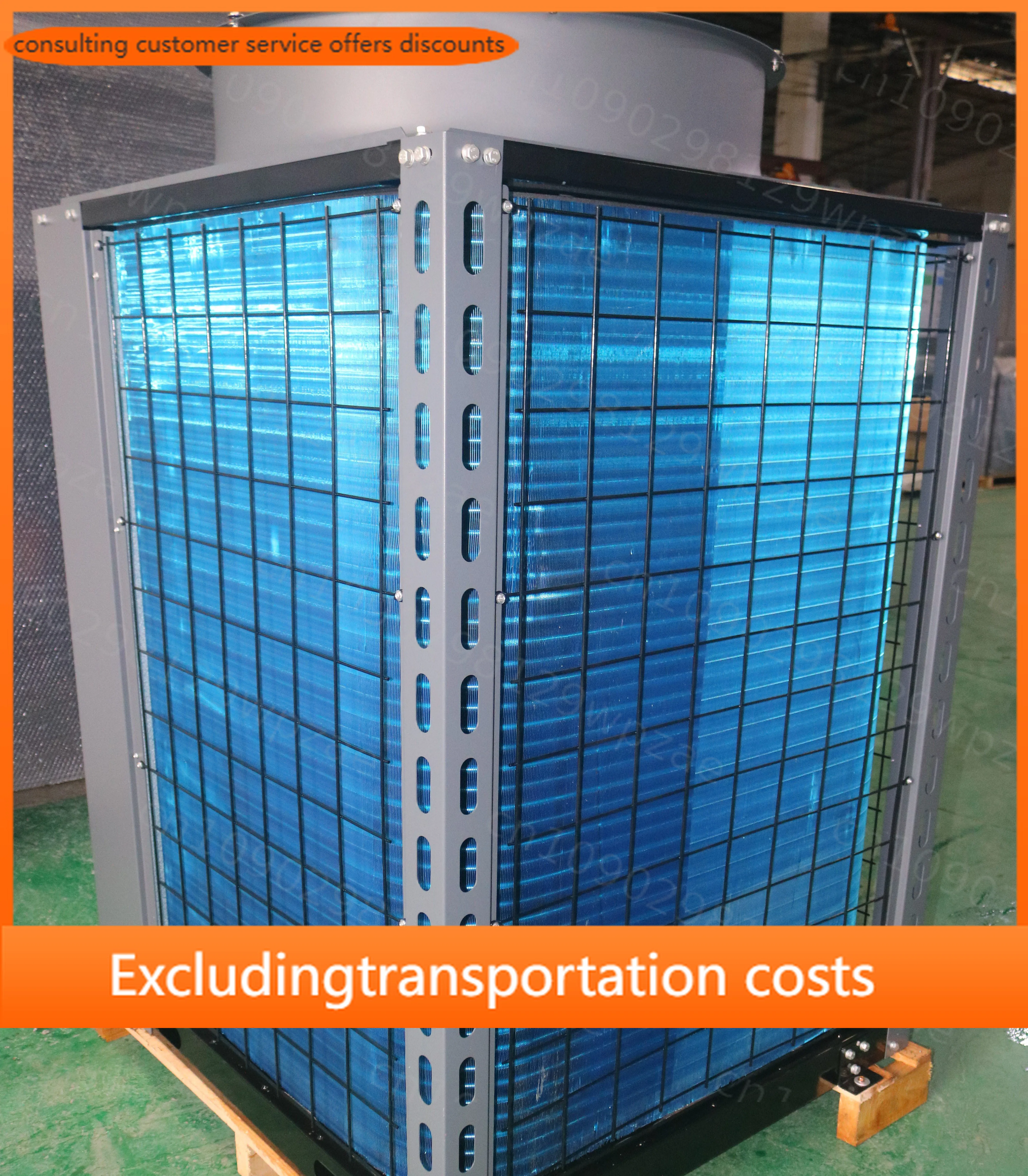 Commercial Electric Air Source Heat Pump Water Cooler Stainless Steel R410A Refrigerant