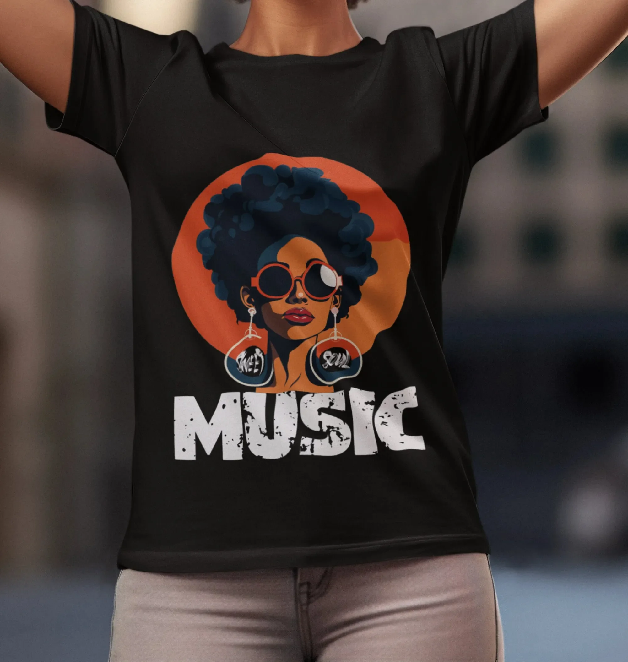 Camiseta de música soul dulce, estilo retro, funk, afro, para mujer, años 90, disco, jazz, rare grooves, ideal para fiestas, festivales, gran regalo