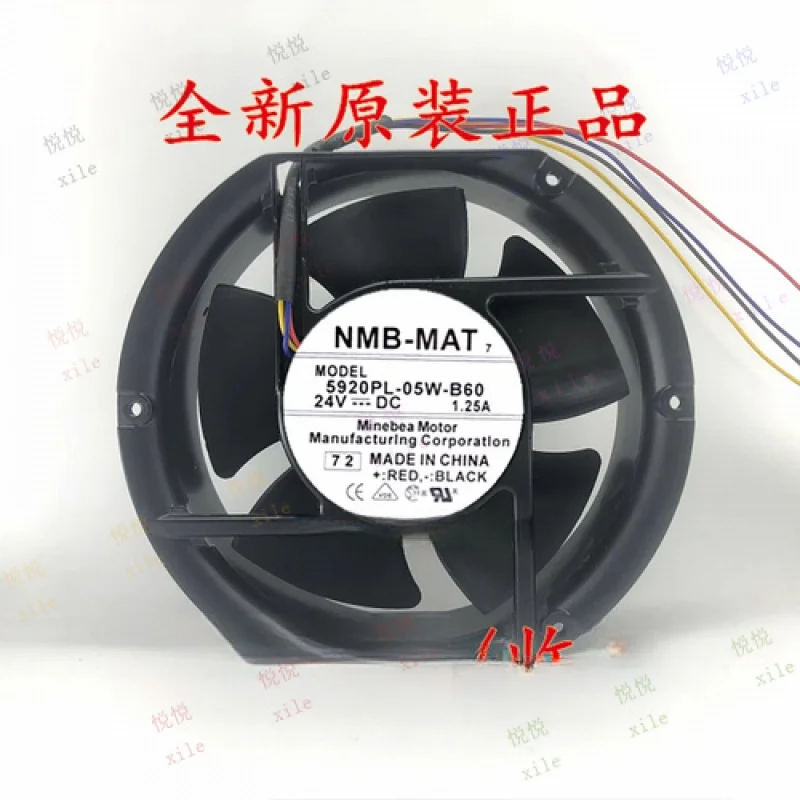 

L L FOR NMB-MAT7 5920PL-05W-B60 DC24V 1.25A 17251 17.2cm Aluminum Frame Cooling Fan