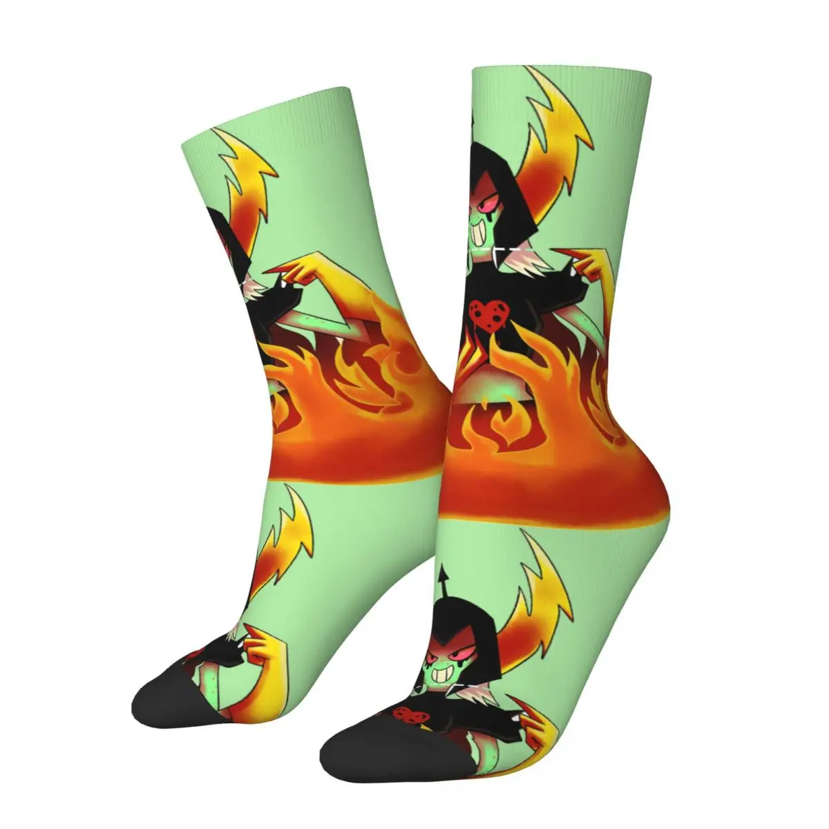 Funny Compression Lord Dominator Sock for Men Hip Hop Vintage Wansder Over Yonnder Comic Adventure Animation Boys Crew Sock