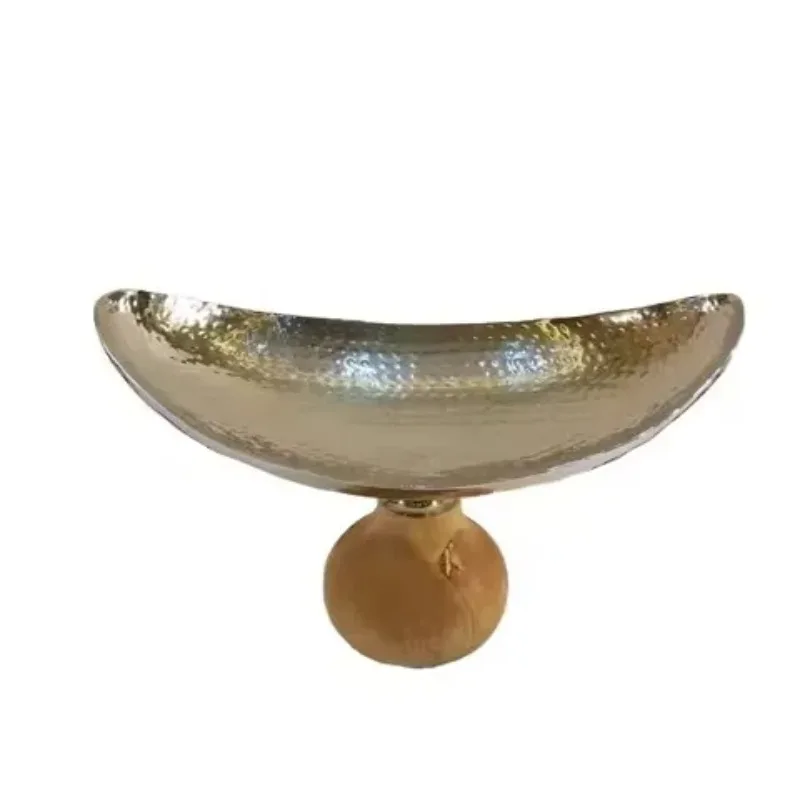 Black and white plaid tabletop metal serving bowl Christmas nut fruit serving bowl platter