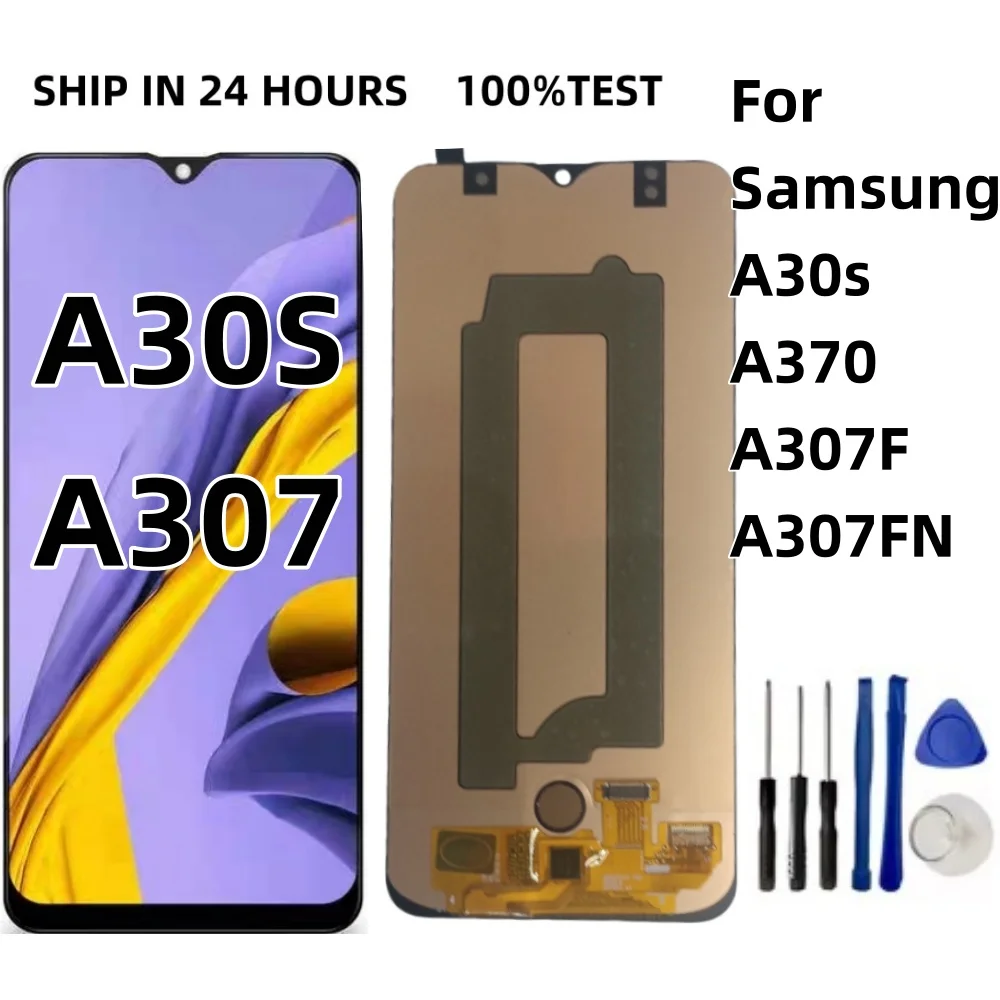 OLED/TFT Screen for Samsung Galaxy A30S A307 A307F A307FN A307G A307YN Lcd Dispaly Digital Touch Screen Replacement  With Frame