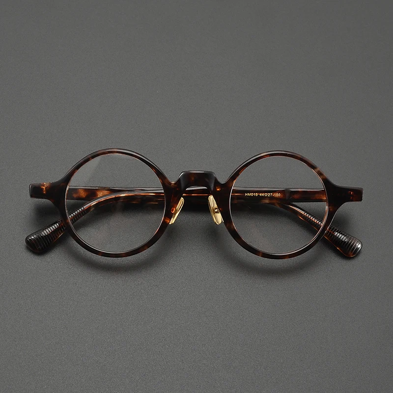 

High-quality celluloid retro tortoiseshell glasses frame, ultra-light large round gentleman's fashionable optical glasses