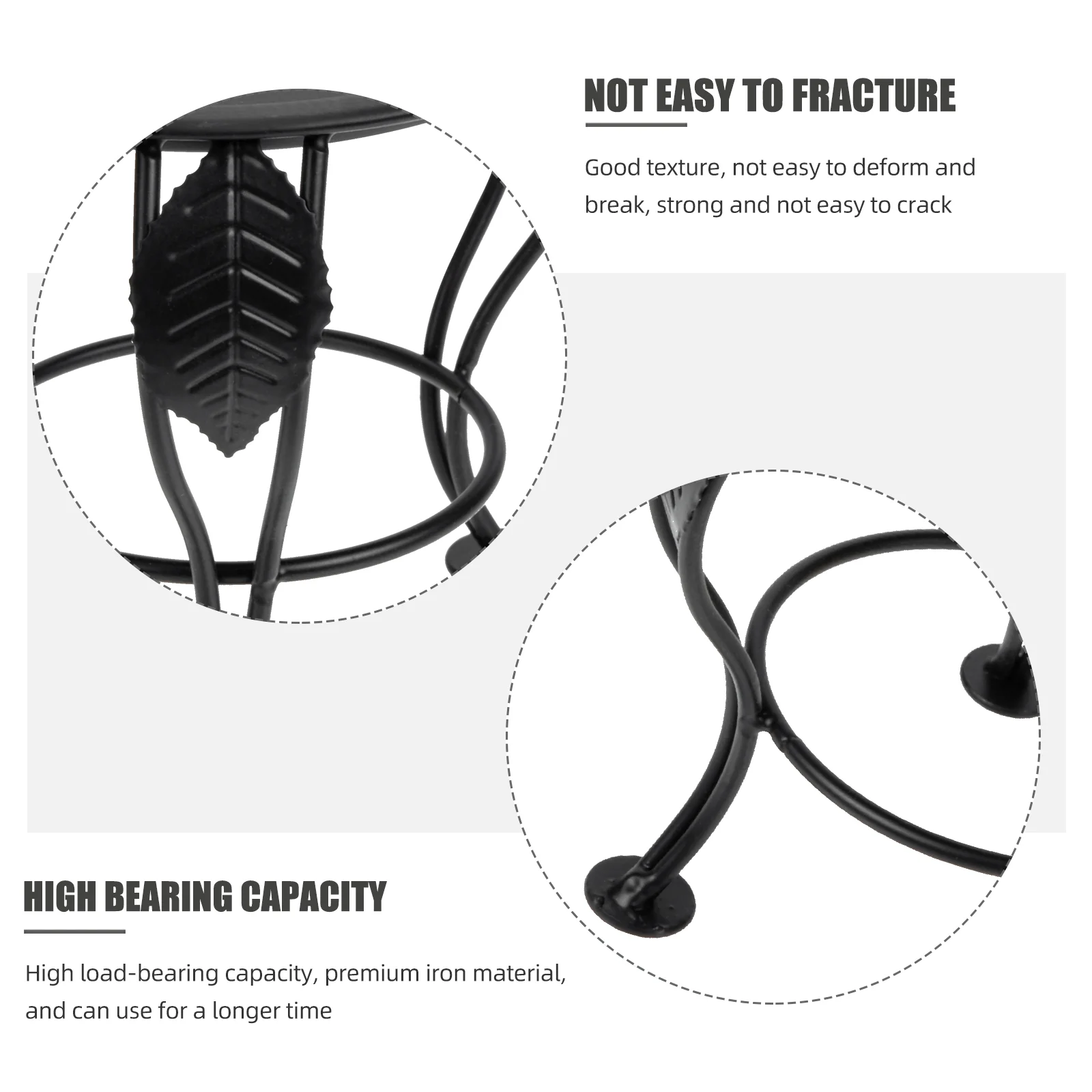 Tripod Wrought Iron Flower Stand House Plants Rack Indoor Pot Shelf Window Flowerpot Support Planter