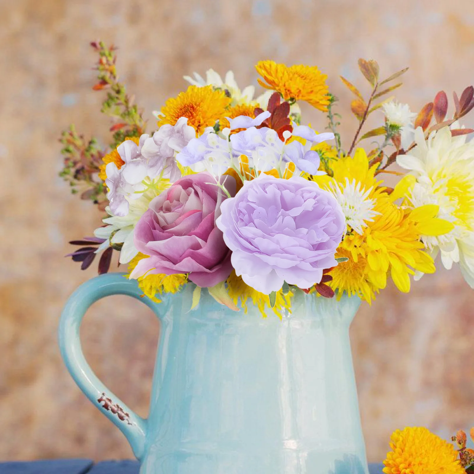 

1Set Fake Flowers DIY Kit with Gauze Materials for Crafting Realistic Faux Hydrangea Flowers Wedding Flower Decorations