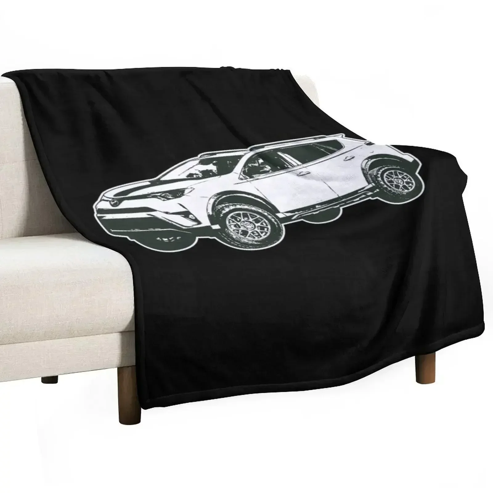 Adventure Lifted Rav 4 Sketch Throw Blanket Thermals For Travel Vintage Sleeping Bag Blankets