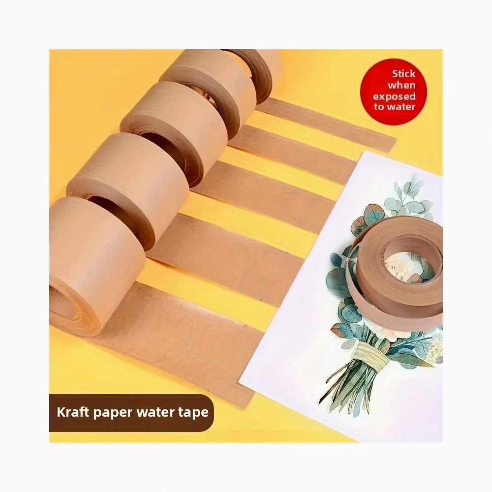 Kraft Paper Roll Wet-Strength Waterproof Tear-Resistant DIY Craft Wrapping Gift Art Supply for Students Handmade