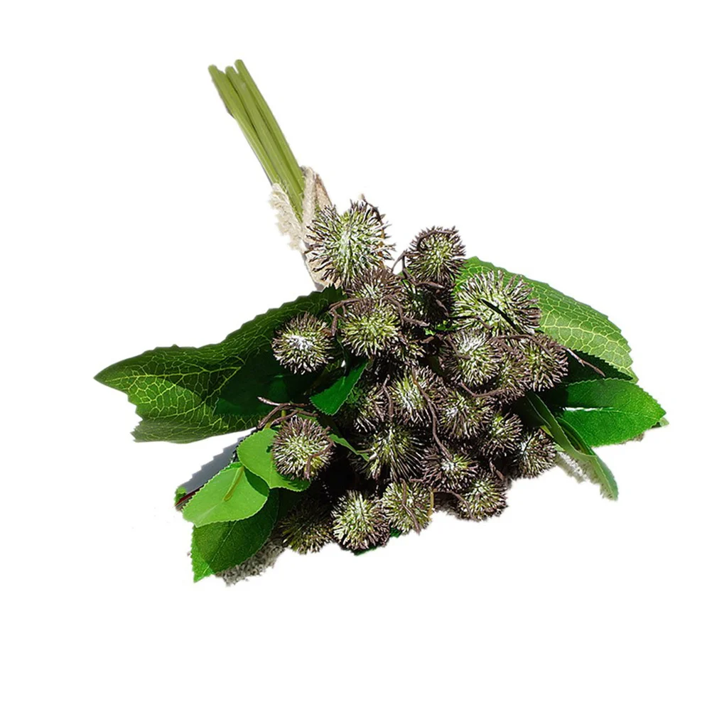 

Artificial Stimulation Chestnut Short Branch Ornament for Christmas Weddings Parties Holiday Flower Arrangements Wreath