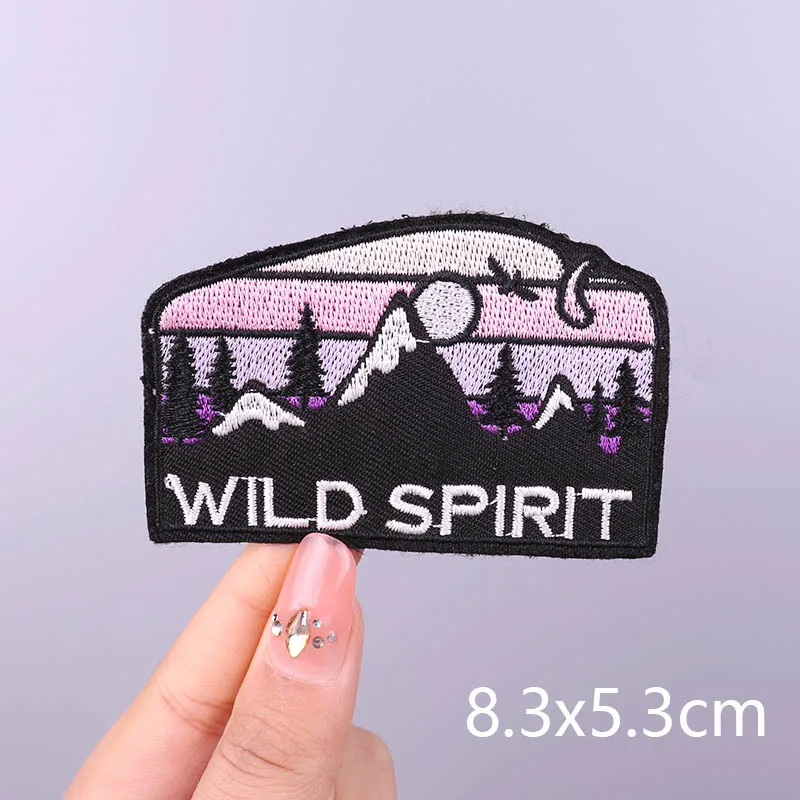 بقع مطرزة للملابس ، خطوط ، خطوط ، حديد على ، جبل ، نهر ، تصنعها بنفسك ، تصنعها بنفسك #6